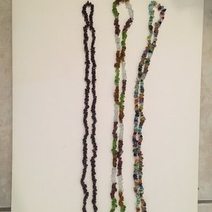 Glass beads necklaces